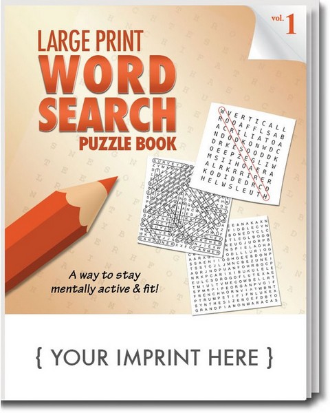 SCS1930 Large Print Word Search PUZZLE Book With Custom Imprint